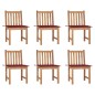 Gartenstühle 6 Stk. mit Kissen Massivholz Teak Gartenstühle 6 Stk. mit Kissen Massivholz Teak