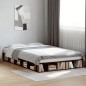 vidaXL Bettgestell Räuchereiche 135x190 cm Holzwerkstoff vidaXL Bettgestell Räuchereiche 135x190 cm Holzwerkstoff