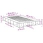 vidaXL Bettgestell Räuchereiche 135x190 cm Holzwerkstoff vidaXL Bettgestell Räuchereiche 135x190 cm Holzwerkstoff