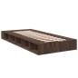vidaXL Bettgestell Braun Eichen-Optik 100x200 cm Holzwerkstoff vidaXL Bettgestell Braun Eichen-Optik 100x200 cm Holzwerkstoff