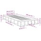 vidaXL Bettgestell Braun Eichen-Optik 100x200 cm Holzwerkstoff vidaXL Bettgestell Braun Eichen-Optik 100x200 cm Holzwerkstoff