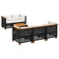 vidaXL 6-tlg. Garten-Sofagarnitur mit Kissen Schwarz Poly Rattan vidaXL 6-tlg. Garten-Sofagarnitur mit Kissen Schwarz Poly Rattan
