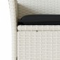 vidaXL 7-tlg. Garten-Essgruppe mit Kissen Weiß Poly Rattan und Glas vidaXL 7-tlg. Garten-Essgruppe mit Kissen Weiß Poly Rattan und Glas