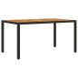 vidaXL 7-tlg. Garten-Essgruppe mit Kissen Schwarz Poly Rattan Akazie vidaXL 7-tlg. Garten-Essgruppe mit Kissen Schwarz Poly Rattan Akazie