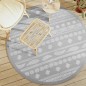 vidaXL Outdoor-Teppich Grau Ø160 cm PP vidaXL Outdoor-Teppich Grau Ø160 cm PP