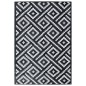 vidaXL Outdoor-Teppich Weiß und Schwarz 160x230 cm PP vidaXL Outdoor-Teppich Weiß und Schwarz 160x230 cm PP