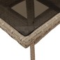 vidaXL 3-tlg. Garten-Essgruppe mit Kissen Beige Poly Rattan und Glas vidaXL 3-tlg. Garten-Essgruppe mit Kissen Beige Poly Rattan und Glas