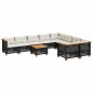 vidaXL 10-tlg. Garten-Sofagarnitur mit Kissen Schwarz Poly Rattan vidaXL 10-tlg. Garten-Sofagarnitur mit Kissen Schwarz Poly Rattan