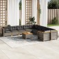 vidaXL 11-tlg. Garten-Sofagarnitur mit Kissen Grau Poly Rattan vidaXL 11-tlg. Garten-Sofagarnitur mit Kissen Grau Poly Rattan
