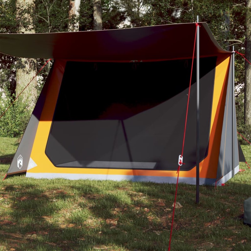 vidaXL Campingzelt 2 Personen Grau und Orange Wasserfest vidaXL Campingzelt 2 Personen Grau und Orange Wasserfest