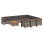 vidaXL 11-tlg. Garten-Sofagarnitur mit Kissen Grau Poly Rattan vidaXL 11-tlg. Garten-Sofagarnitur mit Kissen Grau Poly Rattan