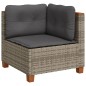 vidaXL 11-tlg. Garten-Sofagarnitur mit Kissen Grau Poly Rattan vidaXL 11-tlg. Garten-Sofagarnitur mit Kissen Grau Poly Rattan