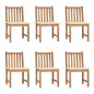 Gartenstühle 6 Stk. mit Kissen Massivholz Teak Gartenstühle 6 Stk. mit Kissen Massivholz Teak