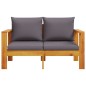 vidaXL Gartensofa mit Kissen 2-Sitzer Massivholz Akazie vidaXL Gartensofa mit Kissen 2-Sitzer Massivholz Akazie