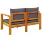 vidaXL Gartensofa mit Kissen 2-Sitzer Massivholz Akazie vidaXL Gartensofa mit Kissen 2-Sitzer Massivholz Akazie