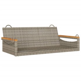 vidaXL Hängebank Grau 109x62x40 cm Poly Rattan