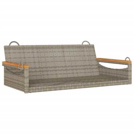 vidaXL Hängebank Grau 109x62x40 cm Poly Rattan