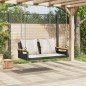vidaXL Hängebank mit Kissen Schwarz 109x62x40 cm Poly Rattan vidaXL Hängebank mit Kissen Schwarz 109x62x40 cm Poly Rattan