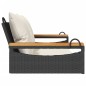 vidaXL Hängebank mit Kissen Schwarz 109x62x40 cm Poly Rattan vidaXL Hängebank mit Kissen Schwarz 109x62x40 cm Poly Rattan