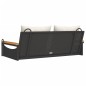 vidaXL Hängebank mit Kissen Schwarz 109x62x40 cm Poly Rattan vidaXL Hängebank mit Kissen Schwarz 109x62x40 cm Poly Rattan