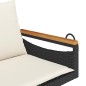 vidaXL Hängebank mit Kissen Schwarz 109x62x40 cm Poly Rattan vidaXL Hängebank mit Kissen Schwarz 109x62x40 cm Poly Rattan