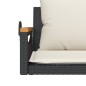 vidaXL Hängebank mit Kissen Schwarz 109x62x40 cm Poly Rattan vidaXL Hängebank mit Kissen Schwarz 109x62x40 cm Poly Rattan