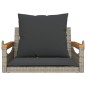vidaXL Hängesessel mit Kissen Grau 63x62x40 cm Poly Rattan vidaXL Hängesessel mit Kissen Grau 63x62x40 cm Poly Rattan