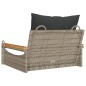 vidaXL Hängesessel mit Kissen Grau 63x62x40 cm Poly Rattan vidaXL Hängesessel mit Kissen Grau 63x62x40 cm Poly Rattan