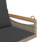 vidaXL Hängesessel mit Kissen Grau 63x62x40 cm Poly Rattan vidaXL Hängesessel mit Kissen Grau 63x62x40 cm Poly Rattan