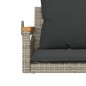 vidaXL Hängesessel mit Kissen Grau 63x62x40 cm Poly Rattan vidaXL Hängesessel mit Kissen Grau 63x62x40 cm Poly Rattan
