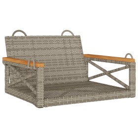 vidaXL Hängesessel Grau 63x62x40 cm Poly Rattan