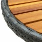 vidaXL 3-tlg. Bistro-Set mit Kissen Grau Poly Rattan & Akazienholz vidaXL 3-tlg. Bistro-Set mit Kissen Grau Poly Rattan & Akazienholz