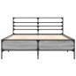 vidaXL Bettgestell Grau Sonoma 140x200 cm Holzwerkstoff und Metall vidaXL Bettgestell Grau Sonoma 140x200 cm Holzwerkstoff und Metall
