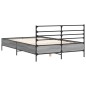 vidaXL Bettgestell Grau Sonoma 140x200 cm Holzwerkstoff und Metall vidaXL Bettgestell Grau Sonoma 140x200 cm Holzwerkstoff und Metall