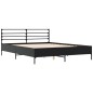 vidaXL Bettgestell Schwarz 150x200 cm Holzwerkstoff und Metall vidaXL Bettgestell Schwarz 150x200 cm Holzwerkstoff und Metall