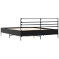vidaXL Bettgestell Schwarz 150x200 cm Holzwerkstoff und Metall vidaXL Bettgestell Schwarz 150x200 cm Holzwerkstoff und Metall