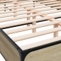 vidaXL Bettgestell Sonoma-Eiche 160x200 cm Holzwerkstoff und Metall vidaXL Bettgestell Sonoma-Eiche 160x200 cm Holzwerkstoff und Metall