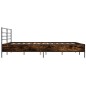 vidaXL Bettgestell Räuchereiche 200x200 cm Holzwerkstoff und Metall vidaXL Bettgestell Räuchereiche 200x200 cm Holzwerkstoff und Metall