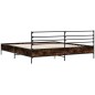 vidaXL Bettgestell Räuchereiche 200x200 cm Holzwerkstoff und Metall vidaXL Bettgestell Räuchereiche 200x200 cm Holzwerkstoff und Metall