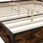 vidaXL Bettgestell Räuchereiche 200x200 cm Holzwerkstoff und Metall vidaXL Bettgestell Räuchereiche 200x200 cm Holzwerkstoff und Metall