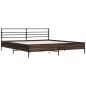 vidaXL Bettgestell Braun Eichen-Optik 200x200 cm Holzwerkstoff Metall vidaXL Bettgestell Braun Eichen-Optik 200x200 cm Holzwerkstoff Metall