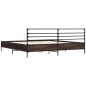 vidaXL Bettgestell Braun Eichen-Optik 200x200 cm Holzwerkstoff Metall vidaXL Bettgestell Braun Eichen-Optik 200x200 cm Holzwerkstoff Metall