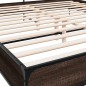 vidaXL Bettgestell Braun Eichen-Optik 200x200 cm Holzwerkstoff Metall vidaXL Bettgestell Braun Eichen-Optik 200x200 cm Holzwerkstoff Metall