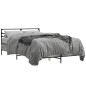 vidaXL Bettgestell Grau Sonoma 120x190 cm Holzwerkstoff und Metall vidaXL Bettgestell Grau Sonoma 120x190 cm Holzwerkstoff und Metall