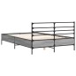 vidaXL Bettgestell Grau Sonoma 120x190 cm Holzwerkstoff und Metall vidaXL Bettgestell Grau Sonoma 120x190 cm Holzwerkstoff und Metall