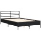 vidaXL Bettgestell Schwarz 135x190 cm Holzwerkstoff und Metall vidaXL Bettgestell Schwarz 135x190 cm Holzwerkstoff und Metall