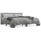 vidaXL Bettgestell Grau Sonoma 200x200 cm Holzwerkstoff und Metall vidaXL Bettgestell Grau Sonoma 200x200 cm Holzwerkstoff und Metall
