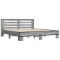 vidaXL Bettgestell Grau Sonoma 200x200 cm Holzwerkstoff und Metall vidaXL Bettgestell Grau Sonoma 200x200 cm Holzwerkstoff und Metall