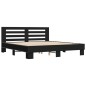 vidaXL Bettgestell Schwarz 180x200 cm Holzwerkstoff und Metall vidaXL Bettgestell Schwarz 180x200 cm Holzwerkstoff und Metall