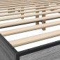 vidaXL Bettgestell Grau Sonoma 150x200 cm Holzwerkstoff und Metall vidaXL Bettgestell Grau Sonoma 150x200 cm Holzwerkstoff und Metall